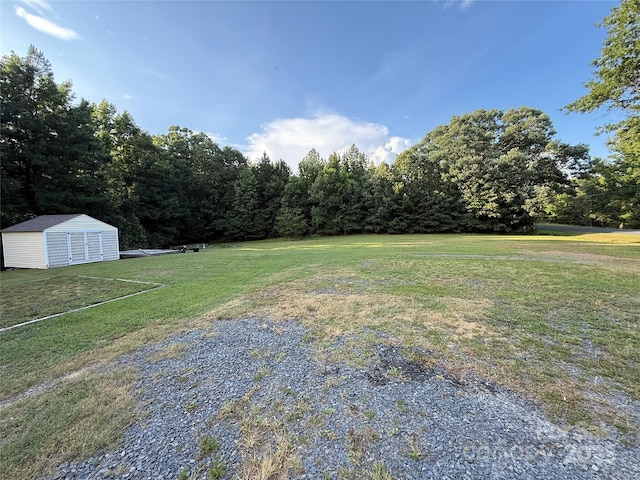 40287 Palmerville Rd, New London, NC 28127 - view of grassy yard with a storage shed