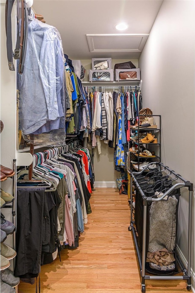 3 Chickadee Ln, Fairview, NC 28730 - spacious closet with wood finished floors and attic access
