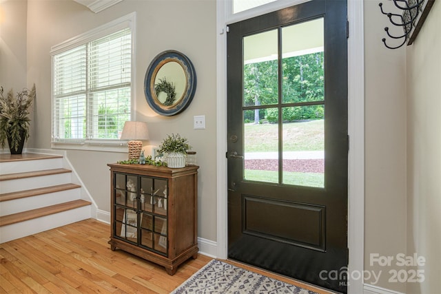 3 Chickadee Ln, Fairview, NC 28730 - entrance foyer featuring light wood-style flooring and stairway