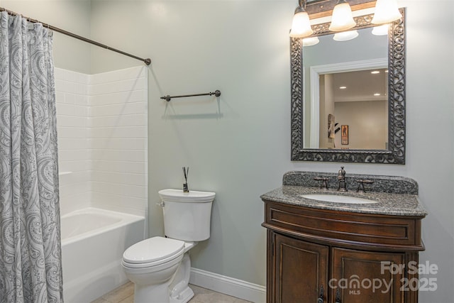 3 Chickadee Ln, Fairview, NC 28730 - full bathroom featuring vanity, shower / bathtub combination with curtain, and tile patterned floors