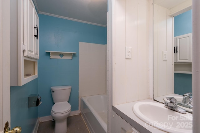 357 N Main St, Mount Pleasant, NC 28124 - bathroom featuring crown molding and vanity