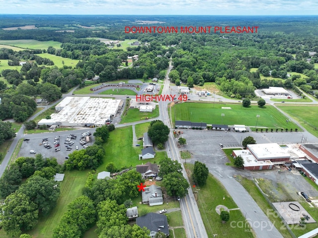 357 N Main St, Mount Pleasant, NC 28124 - aerial view of a heavily wooded area