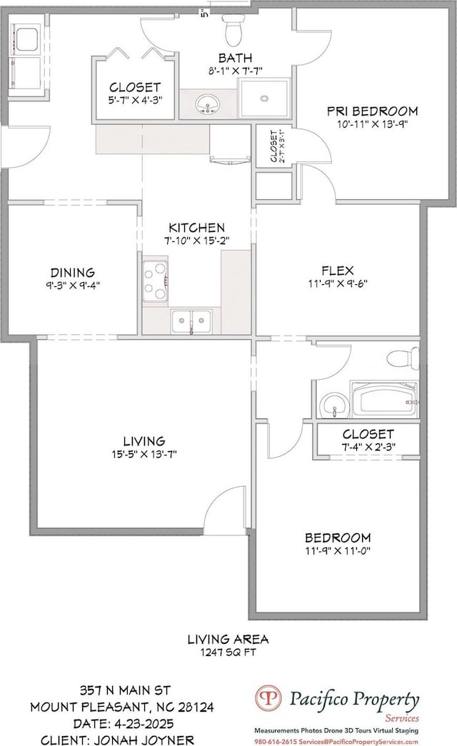 357 N Main St, Mount Pleasant, NC 28124 - view of home floor plan