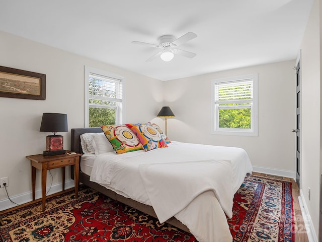 2784 Pea Ridge Rd, Mill Spring, NC 28756 - bedroom with baseboards and a ceiling fan