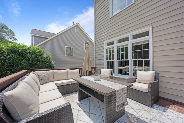 5005 Chestnut Knoll Ln, Charlotte, NC 28269 - view of patio / terrace featuring an outdoor living space