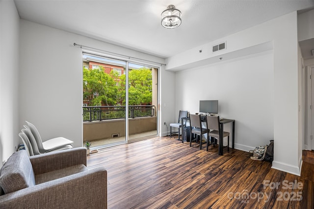1315 E Blvd Unit 321, Charlotte, NC 28203 - home office featuring wood finished floors and baseboards