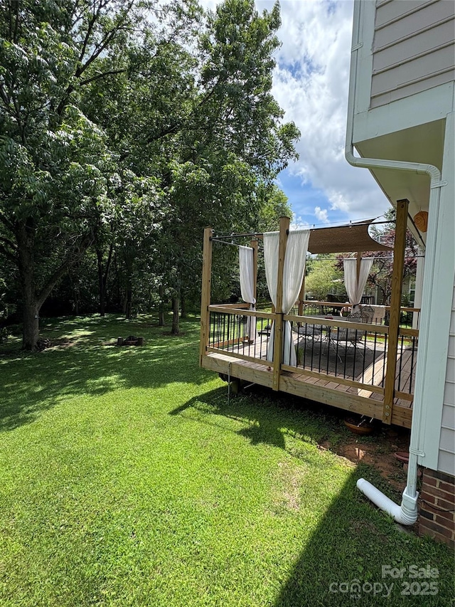 1902 Stonewyck Ave, Kannapolis, NC 28081 - view of green lawn featuring a deck