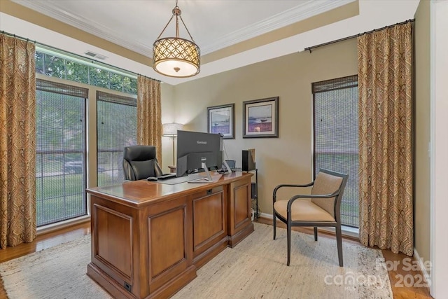 9040 Scottsboro Dr, Huntersville, NC 28078 - office space featuring light wood-style floors and ornamental molding