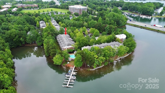 921 NE Dr, Davidson, NC 28036 - drone / aerial view of a large body of water and a tree filled landscape