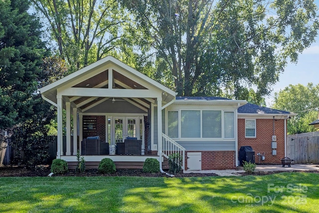 4526 Longwood Dr, Charlotte, NC 28209 - view of front of home with covered porch and brick siding