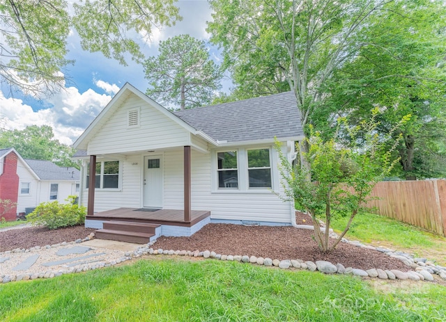 1208 Martin Luther King Ave, Kannapolis, NC 28083 - view of front of property with a shingled roof and covered porch
