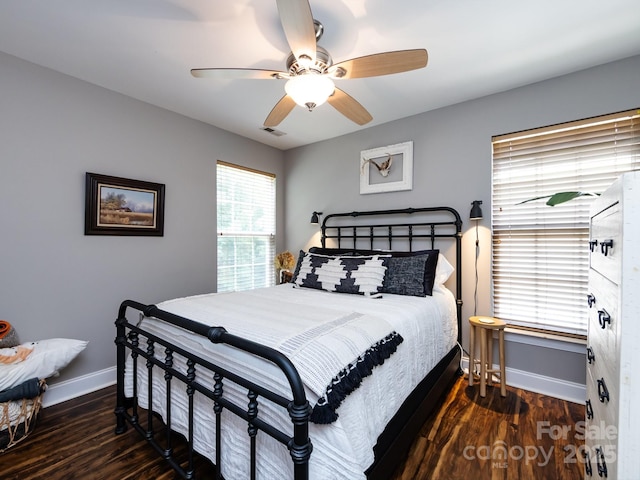 12928 Windy Lea Ln, Huntersville, NC 28078 - bedroom featuring wood finished floors and ceiling fan