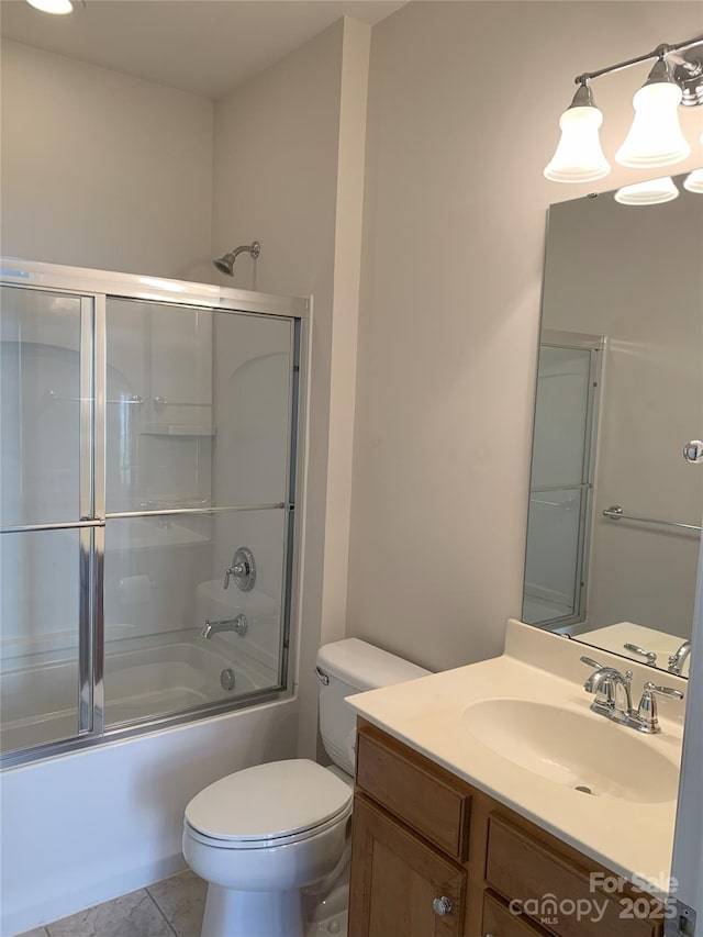 919 Lily Magnolia Ct, Fort Mill, SC 29707 - full bathroom with vanity, combined bath / shower with glass door, and tile patterned flooring