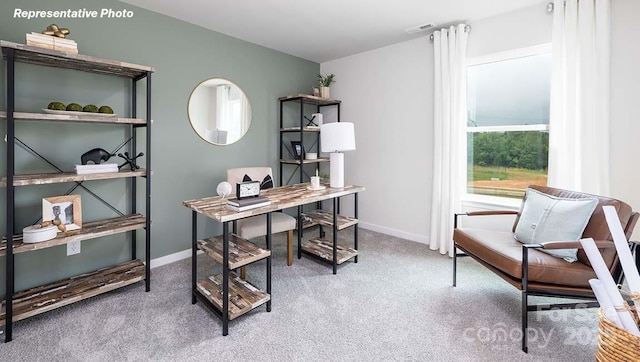 12020 Zazu Way, Charlotte, NC 28215 - carpeted home office with baseboards