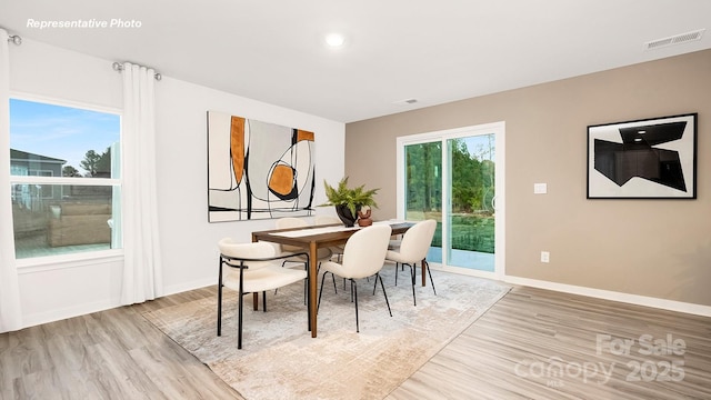 12019 Zazu Way, Charlotte, NC 28215 - dining area featuring light wood-type flooring and baseboards