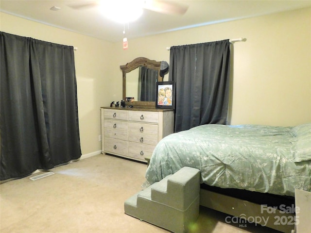 714 Shady Dr, Albemarle, NC 28001 - bedroom with light carpet and ceiling fan