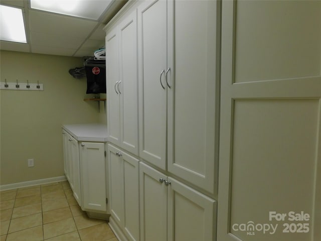 714 Shady Dr, Albemarle, NC 28001 - mudroom with light tile patterned floors and a drop ceiling