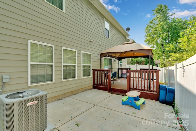 11538 Ardrey Crest Dr, Charlotte, NC 28277 - fenced backyard with a gazebo, a patio, and a deck