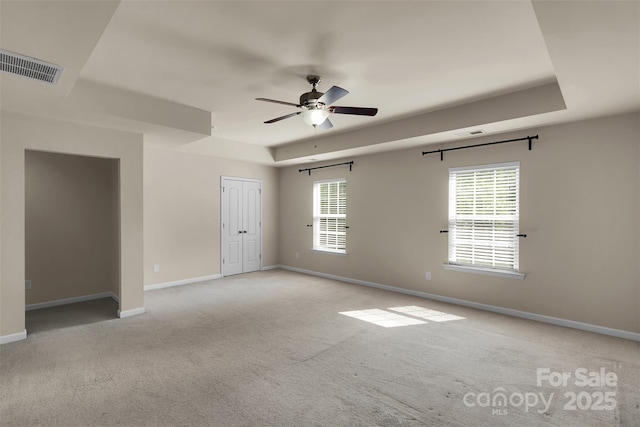 11538 Ardrey Crest Dr, Charlotte, NC 28277 - unfurnished room featuring light carpet, a raised ceiling, and ceiling fan
