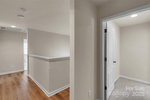 11538 Ardrey Crest Dr, Charlotte, NC 28277 - hallway featuring light wood-style flooring and recessed lighting