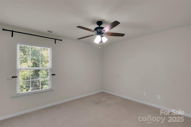 11538 Ardrey Crest Dr, Charlotte, NC 28277 - spare room featuring light colored carpet and a ceiling fan