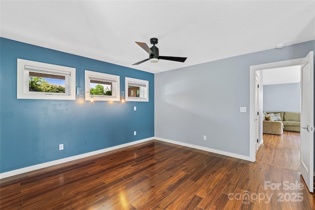 344 Hemlock Springs Trl, Weaverville, NC 28787 - spare room with ceiling fan, wood finished floors, and a smoke detector