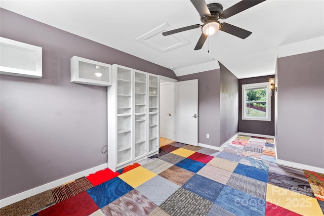 344 Hemlock Springs Trl, Weaverville, NC 28787 - unfurnished bedroom featuring attic access and ceiling fan