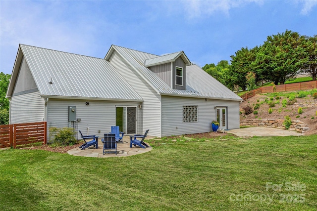 344 Hemlock Springs Trl, Weaverville, NC 28787 - back of house featuring a patio and a metal roof