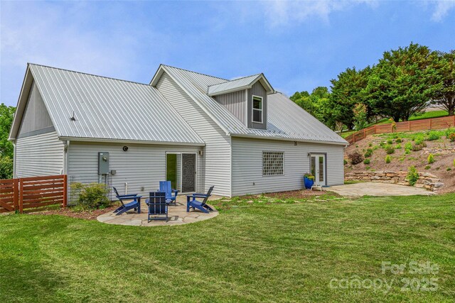344 Hemlock Springs Trl, Weaverville, NC 28787 - back of house featuring a patio and a metal roof