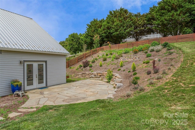 344 Hemlock Springs Trl, Weaverville, NC 28787 - fenced backyard featuring french doors and a patio