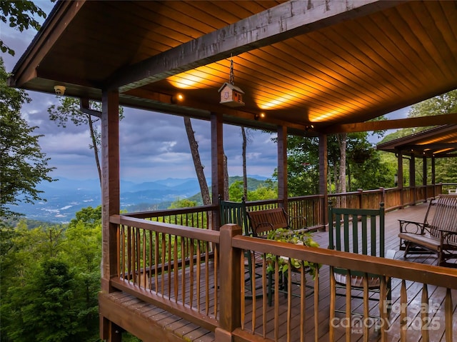 242 Anisidi Trl, Maggie Valley, NC 28751 - wooden deck featuring a mountain view