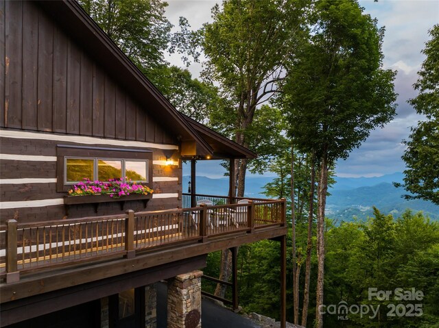 242 Anisidi Trl, Maggie Valley, NC 28751 - wooden deck featuring a mountain view