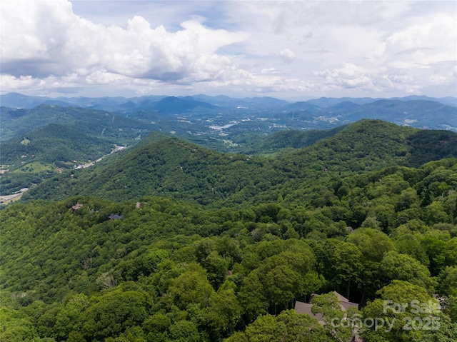 242 Anisidi Trl, Maggie Valley, NC 28751 - drone / aerial view of a heavily wooded area and a mountain backdrop