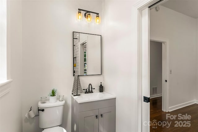 302 White St, Morganton, NC 28655 - bathroom featuring vanity and wood finished floors