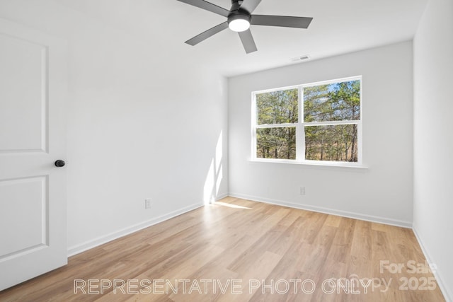 213 Knot St, Shelby, NC 28150 - unfurnished room featuring light wood-type flooring and ceiling fan