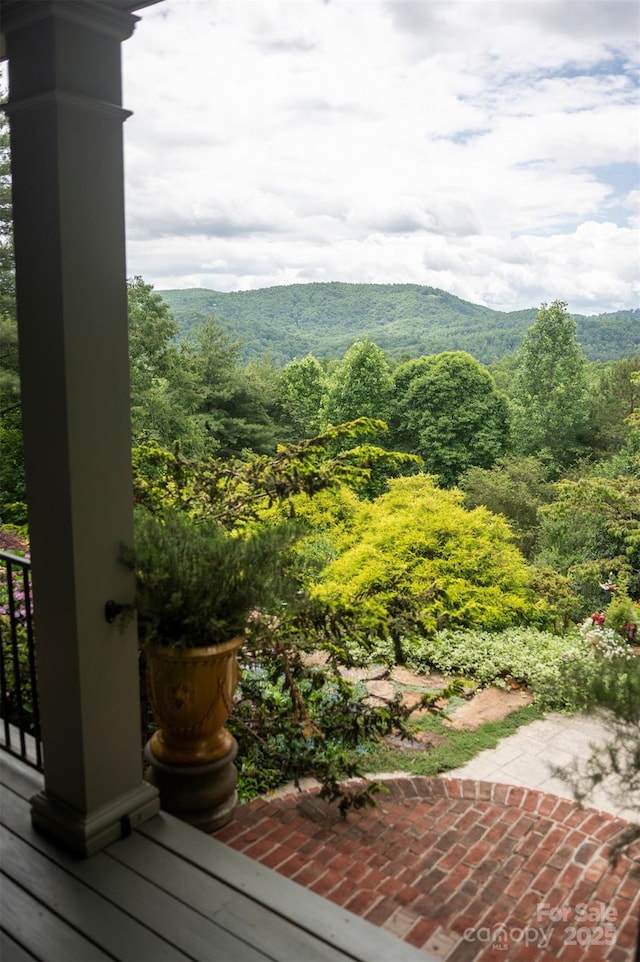 94 Spruce Hill Dr, Hendersonville, NC 28792 - mountain view featuring a heavily wooded area