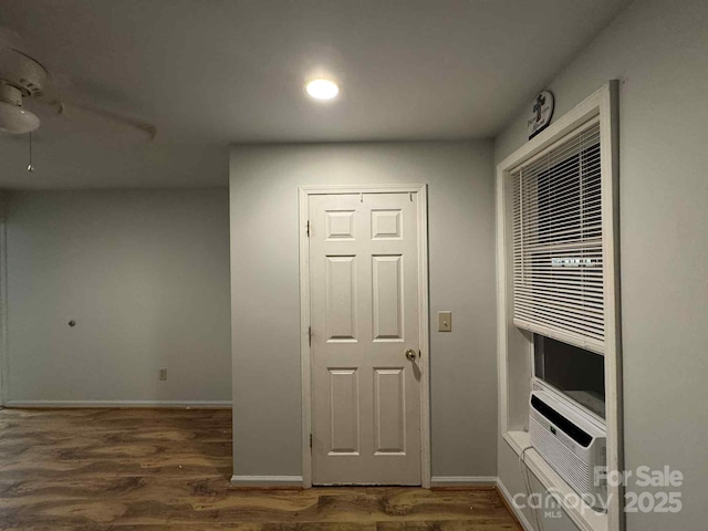128 Pine St, Shelby, NC 28152 - entrance foyer featuring ceiling fan, wood finished floors, and recessed lighting