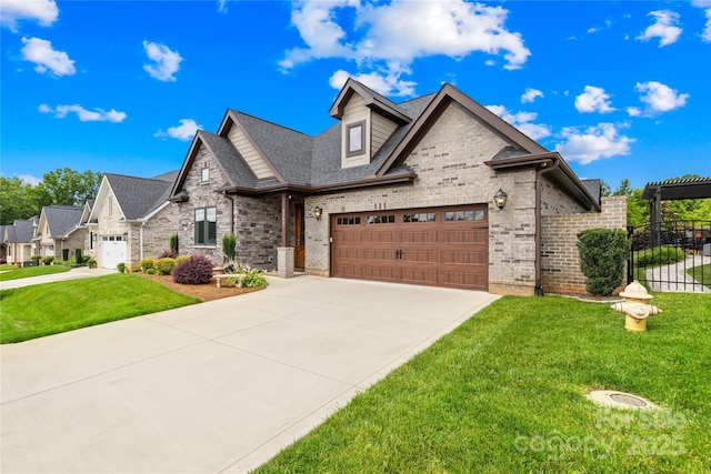 6107 Gold Springs Way, Denver, NC 28037 - view of front of home with concrete driveway, brick siding, a garage, and roof with shingles