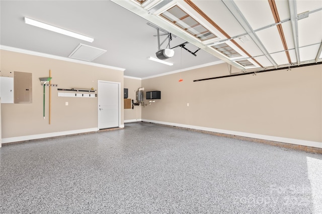 6107 Gold Springs Way, Denver, NC 28037 - garage featuring electric panel and a garage door opener