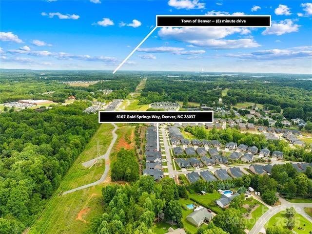 6107 Gold Springs Way, Denver, NC 28037 - bird's eye view of a heavily wooded area