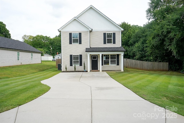 103 Springway Dr, Kannapolis, NC 28081 - traditional-style house with board and batten siding and driveway