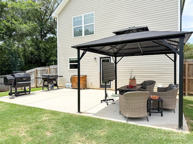 103 Springway Dr, Kannapolis, NC 28081 - view of patio / terrace with a gazebo and grilling area