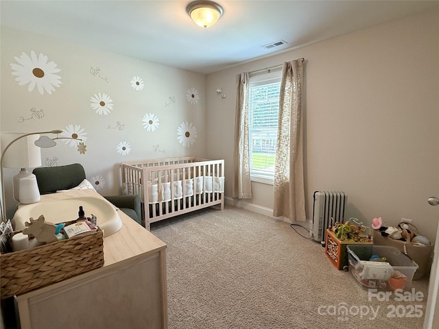103 Springway Dr, Kannapolis, NC 28081 - bedroom with radiator, carpet, and a crib