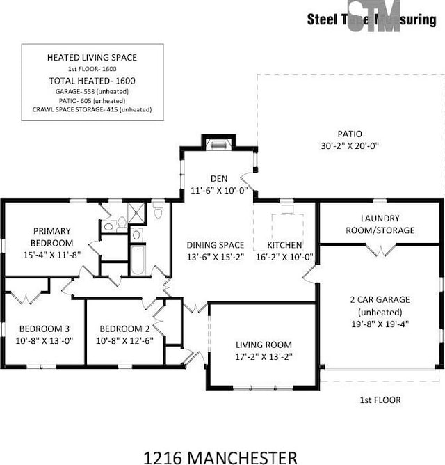 1216 Manchester Ln, Charlotte, NC 28227 - view of property floor plan