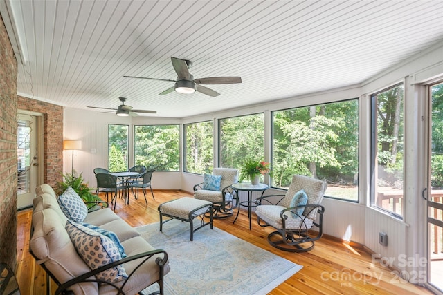 9027 Kirkley Ct, Charlotte, NC 28277 - sunroom / solarium featuring plenty of natural light, an outdoor living space, ceiling fan, and outdoor dining area