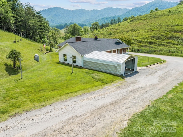 244 Carl Fox Rd, Burnsville, NC 28714 - aerial view of property and surrounding area with a mountainous background