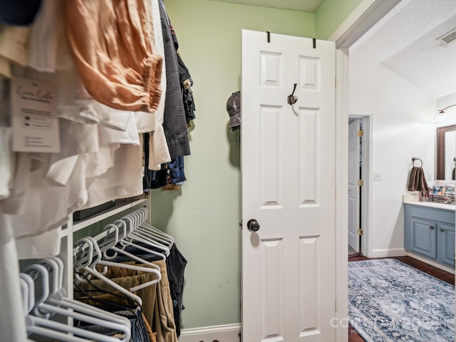 1252 Winding Path Rd, Lake Wylie, SC 29710 - walk in closet with wood finished floors