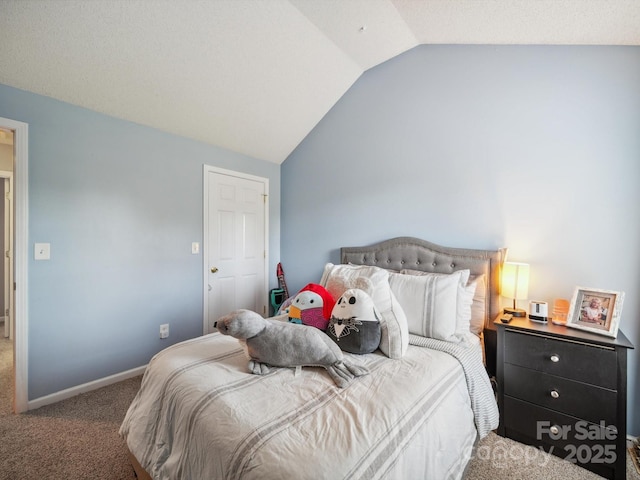 1252 Winding Path Rd, Lake Wylie, SC 29710 - bedroom with lofted ceiling and carpet