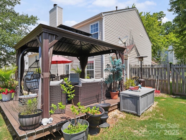 1252 Winding Path Rd, Lake Wylie, SC 29710 - exterior space featuring a gazebo and a wooden deck