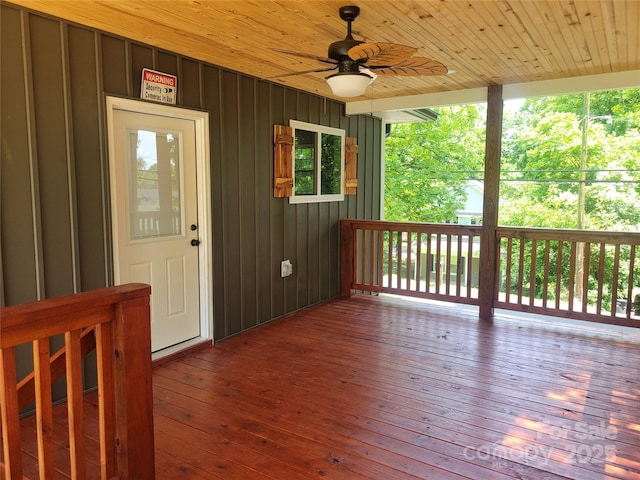 94 James St SW, Concord, NC 28025 - deck with a ceiling fan
